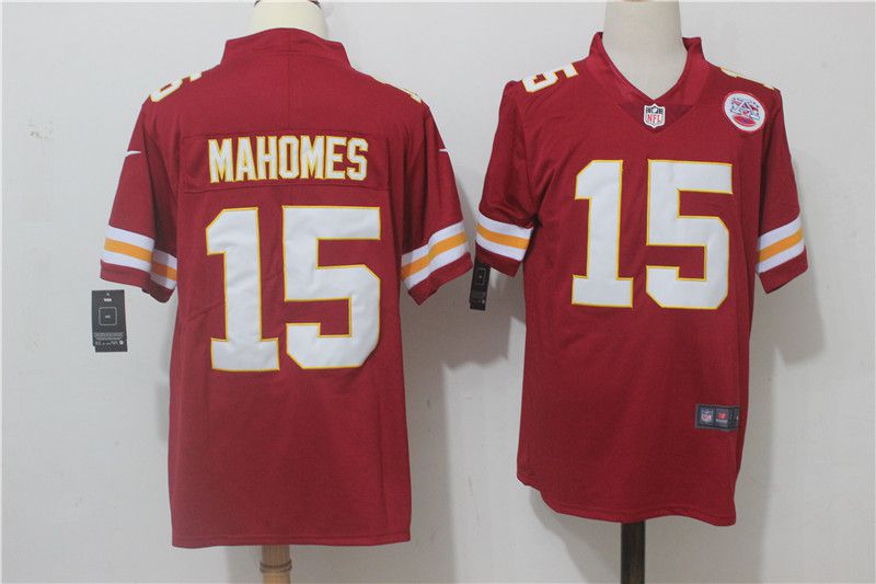 Men Kansas City Chiefs #15 Mahomes Red Nike Vapor Untouchable Limited NFL Jerseys